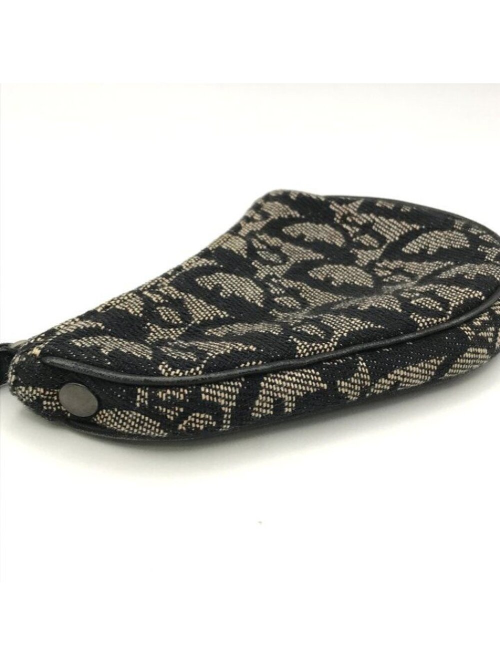 Dior Trotter Saddle Canvas Pouch Coin Case Purse Black - Picture 4 of 10